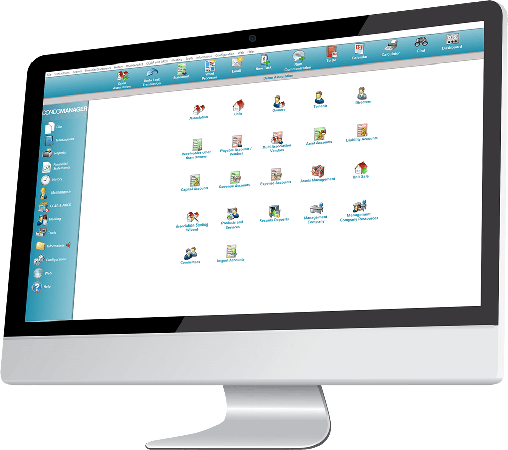 Condo Manager on Computer