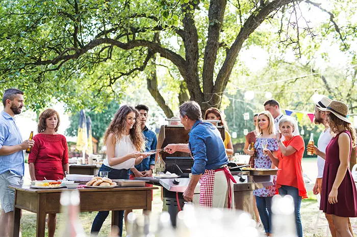 giving food | 4th of July HOA Potlcuk